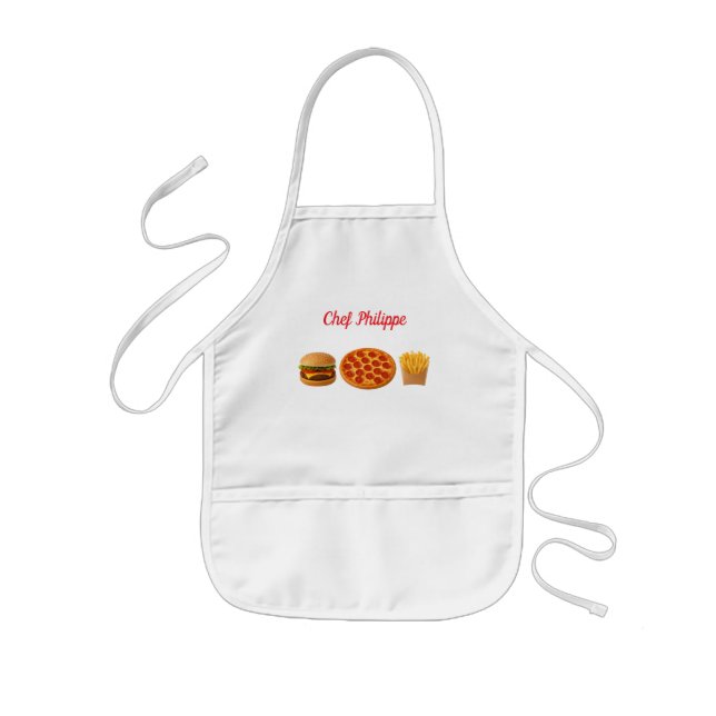 Delantal Infantil Personalized kid apron, custom name kid apron (Frente)
