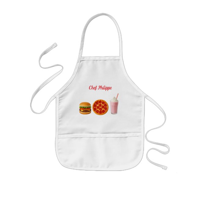 Delantal Infantil Personalized kid apron, custom name kid apron (Frente)