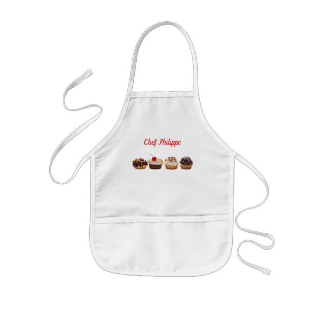 Delantal Infantil Personalized kid apron, custom name kid apron (Frente)