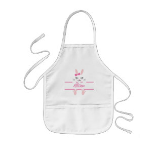 Delantal Infantil Personalized Peeping Easter Bunny Monogram