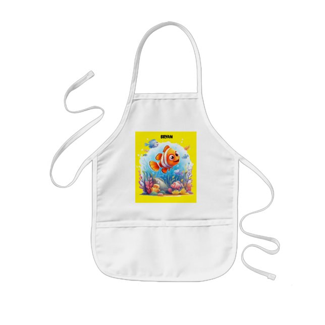 DELANTAL INFANTIL PESCADOS COLORIDOS PARA NADAR (Frente)