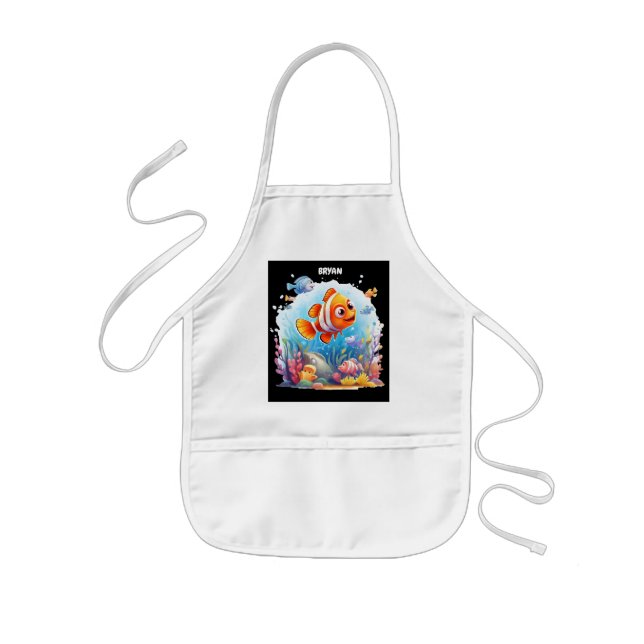 DELANTAL INFANTIL PESCADOS COLORIDOS PARA NADAR (Frente)