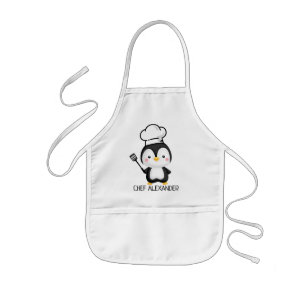 Delantal Infantil Pingüino Chef Personaliza el Apron Infantil