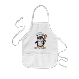 Delantal Infantil Pingüino Chef Personaliza el Apron Infantil