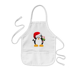 Delantal Infantil Pingüino del navidad