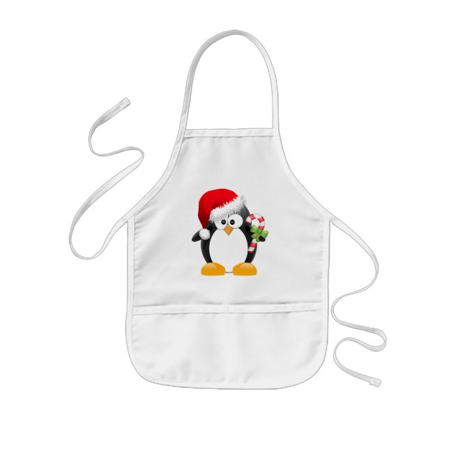 Delantal Infantil Pingüino del navidad (Frente)
