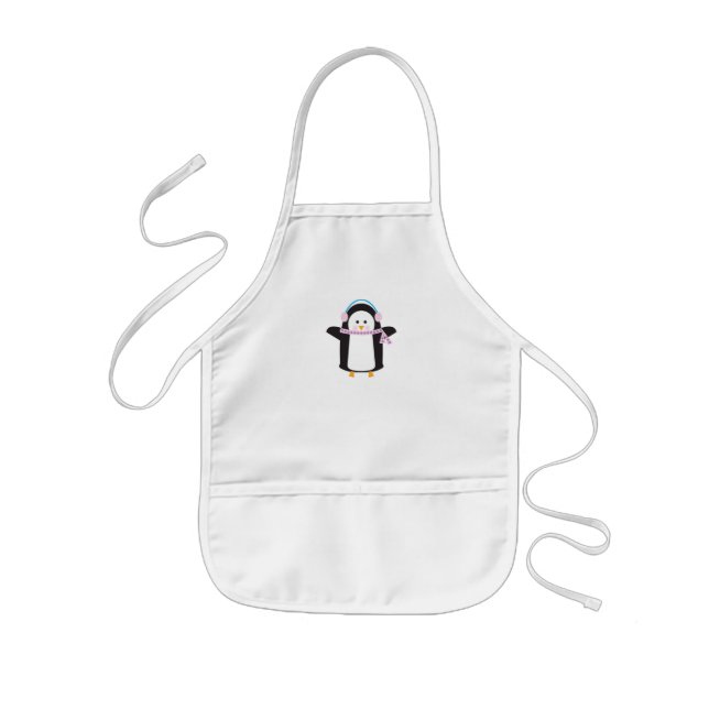 Delantal Infantil Pingüino frío (Frente)