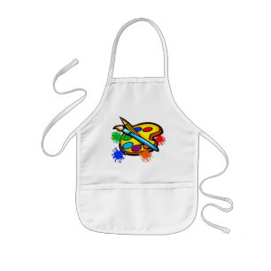 Delantal Infantil Pinte las salpicaduras de la paleta que pintan los