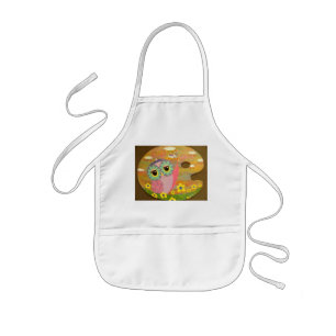 Delantal Infantil Pinte mi búho del amor
