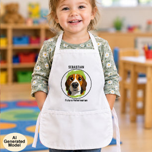 Delantal Infantil Plantilla de arte reemplazable de adorable Beagle