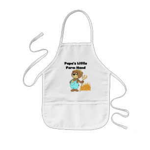 Delantal Infantil Pocas camisetas y regalos de la mano de la granja