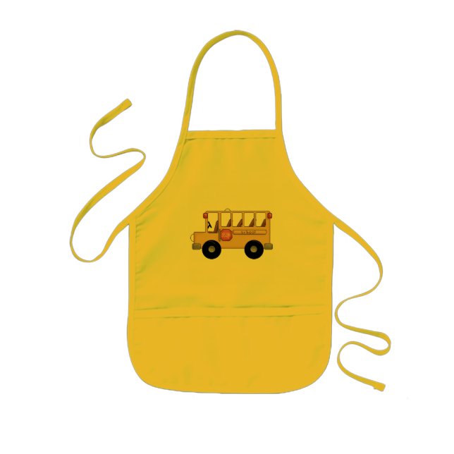 Delantal Infantil Poco autobús escolar (Frente)