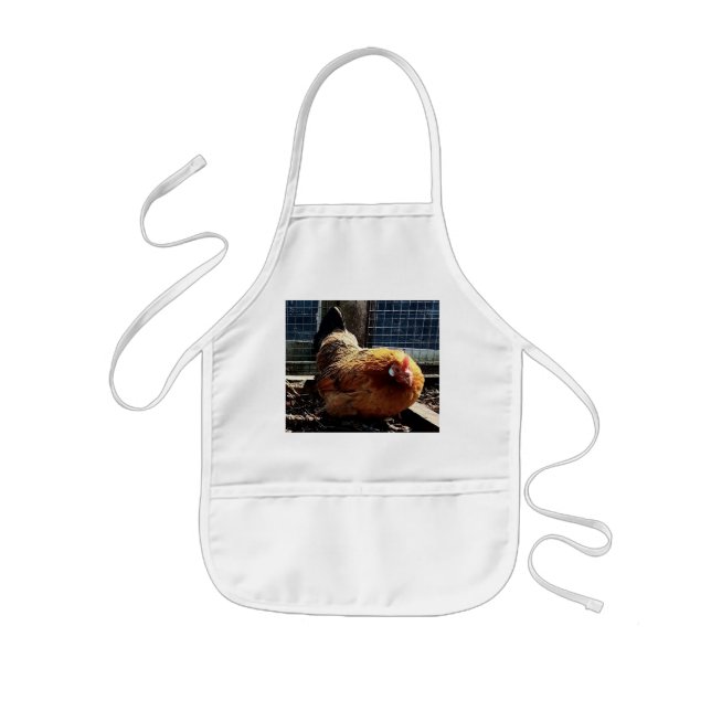 Delantal Infantil pollo naranja (Frente)