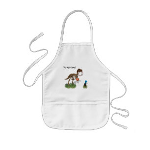 Delantal Infantil "Ponme en entrenador" Apron de niños dinosaurios
