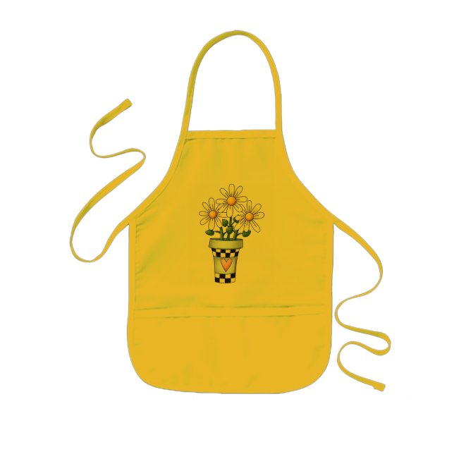 Delantal Infantil Pote de margaritas (Frente)
