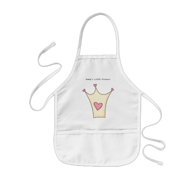 Delantal Infantil Princesa rosada linda Apron (Frente)