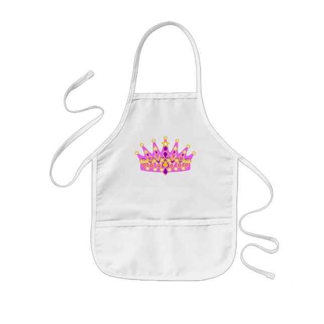 Delantal Infantil Princesa Tiara Party Apron (Frente)