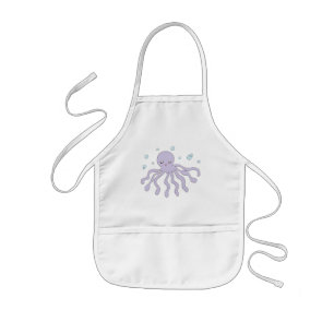 Delantal Infantil Pulpo púrpura lindo