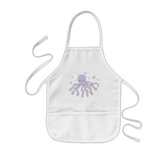 Delantal Infantil Pulpo púrpura lindo