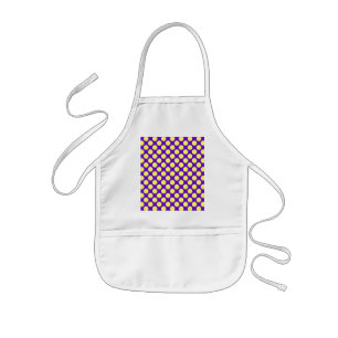 Delantal Infantil Puntos de Polka Amarillo con fondo morado STaylor
