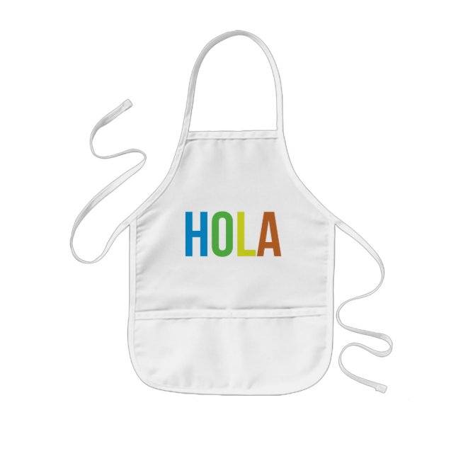 Delantal Infantil Rainbow Hola (Frente)