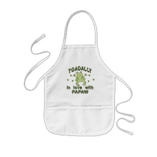 Delantal Infantil Rana del Papaw del amor de TOADALLY