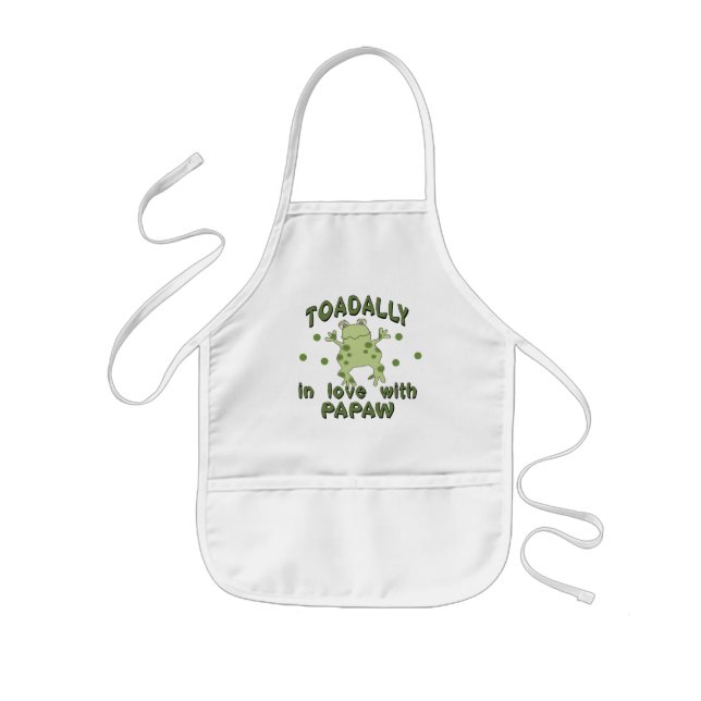 Delantal Infantil Rana del Papaw del amor de TOADALLY (Frente)