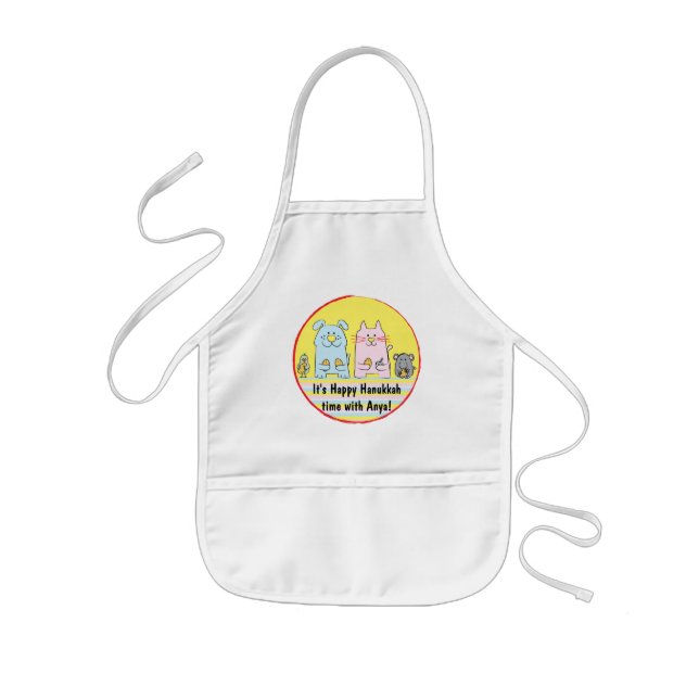 Delantal Infantil Ratón infantil Aprons y amigos de Hanukkah (Frente)