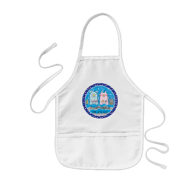 Delantal Infantil Ratón infantil y amigos de Aprons para Hanukkah B (Frente)