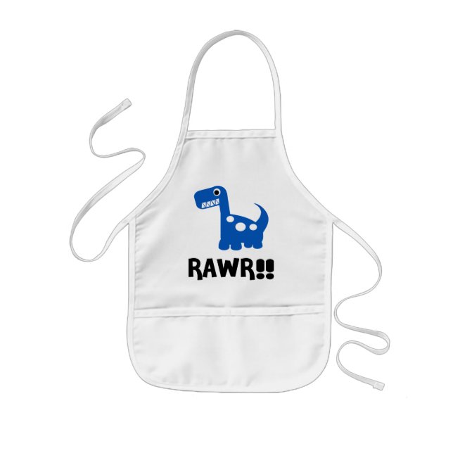 Delantal Infantil Rawr Dino Blue (Frente)
