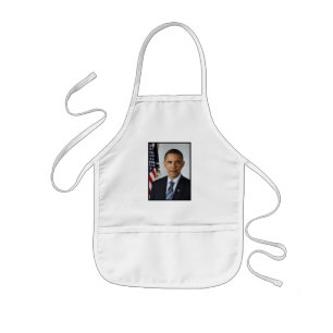 Delantal Infantil Retrato de Barack Obama en la Casa Blanca