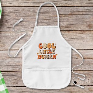 Delantal Infantil Retro de los 70 "Cool Little Human" Cara Sonriente