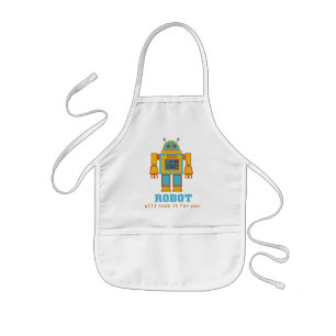 Delantal Infantil Retro Robot