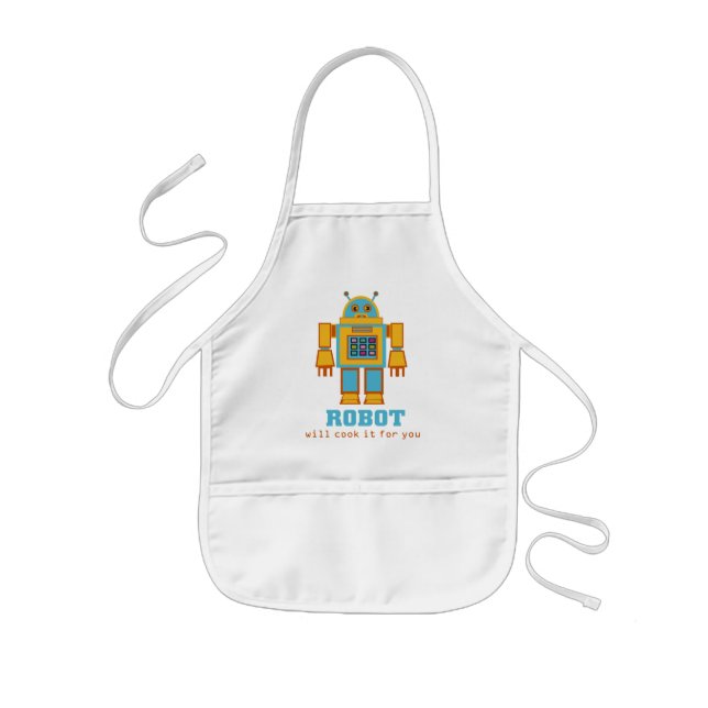 Delantal Infantil Retro Robot (Frente)