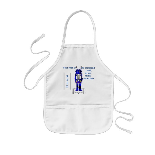 Delantal Infantil "Robot" para ser un niño Apron personalizado (Frente)