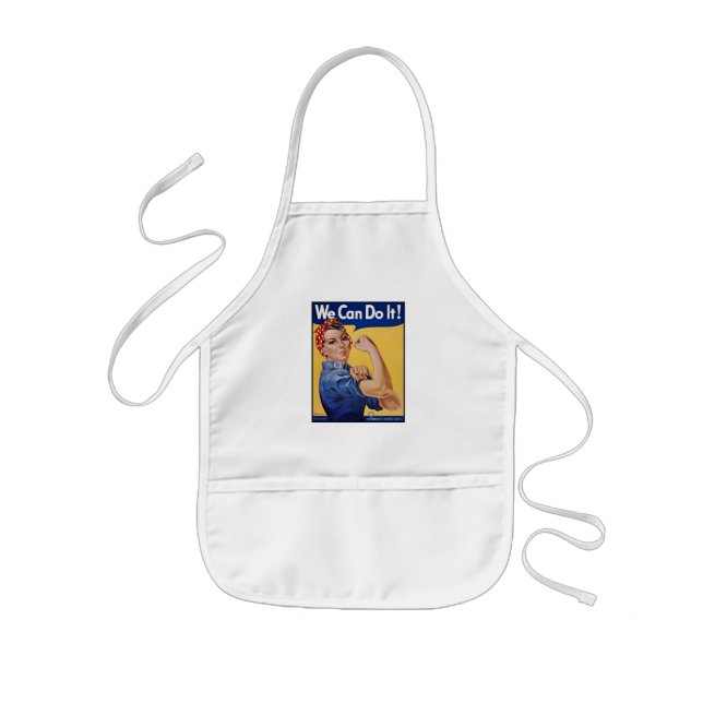 Delantal Infantil Rosie the Riveter Strong Women Chica Power (Frente)