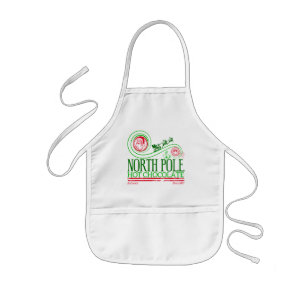 Delantal Infantil Santa Cláusula Polo Norte Chocolate caliente