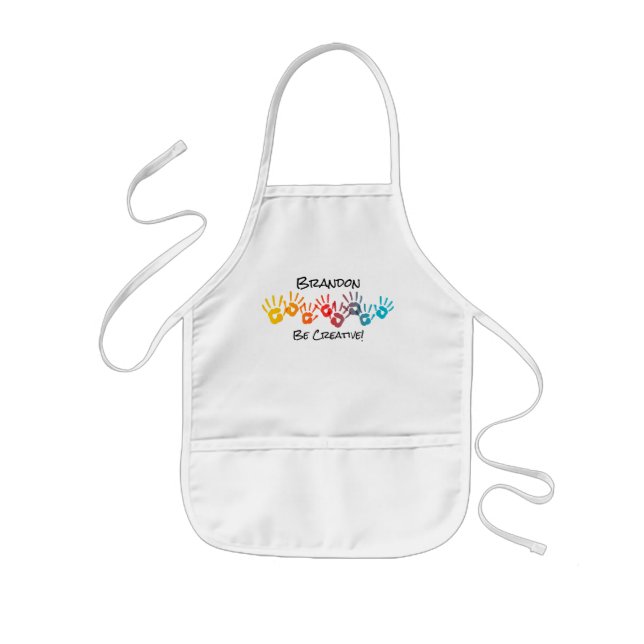 Delantal Infantil Ser arte creativo Apron de niño personalizado (Frente)