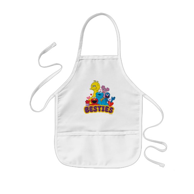 Delantal Infantil Sesame Street Valentine Besties (Frente)