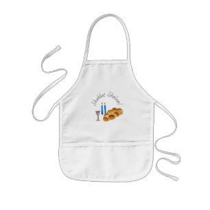 Delantal Infantil Shabbat Shalom Apron acuarela