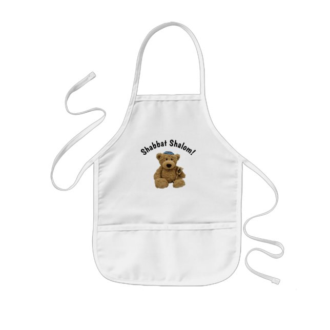 Delantal Infantil Shabbat Shalom Teddy Bear Apron (Frente)