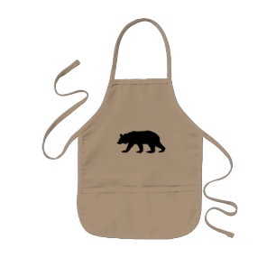 Delantal Infantil Silueta del oso negro
