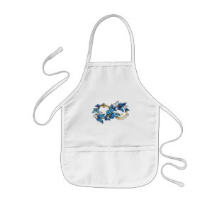 Delantal Infantil Símbolo infinito de mariposas Morpho azules