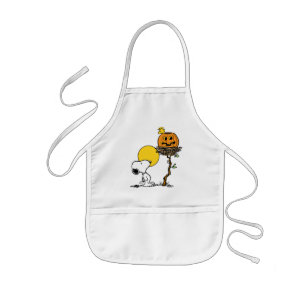 Delantal Infantil Snoopy & Woodstock Nest con Jack O' Lantern