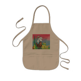 Delantal Infantil Snowdrop & wren bird llama a la primavera
