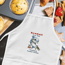 Delantal Infantil Sous Chef Dolphin Ocean Kitchen