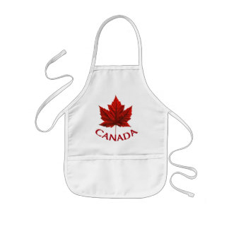 Delantal Infantil Souvenir de Canadá Apron Kid's Maple Leaf Souvenir