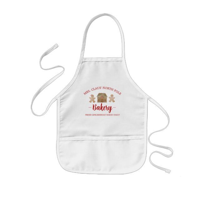 Delantal Infantil Sra. Claus Bakery Navidades, Child Apron (Frente)