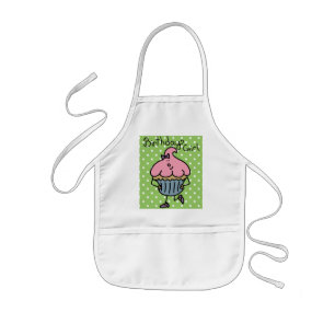 Delantal Infantil Srta. Cuppy Cake Birthday Apron de Lil
