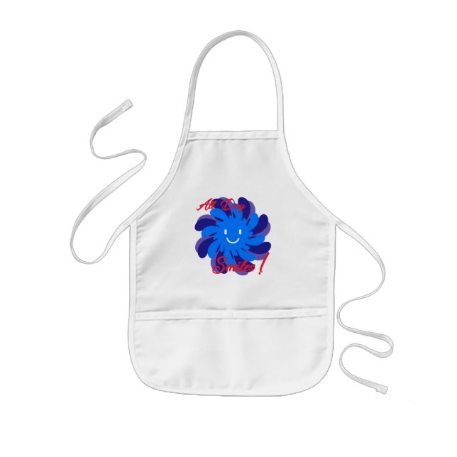 Delantal Infantil Todos los días Cara Sonriente Niños Apron (Frente)